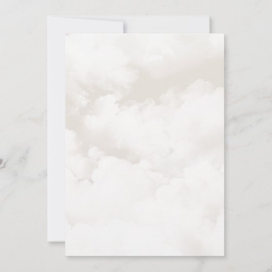 Invitation Nous sommes sur le Baby shower Cloud Nine (Dos)