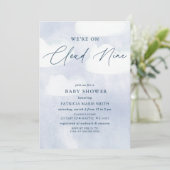 Invitation Nous sommes sur le Baby shower Cloud Nine (Debout devant)