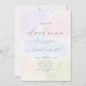 Invitation Nous sommes sur le Baby shower Cloud Nine (Devant)
