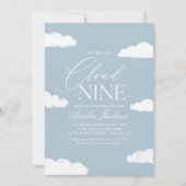 Invitation Nous sommes sur le Baby shower Cloud Nine (Devant)