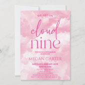 Invitation Nous Sommes Sur Le Baby shower Nuage Neuf Nuages R (Devant)