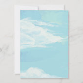 Invitation Nous sommes sur le nuage 9 Blue Sky Couples Baby s (Dos)