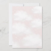 Invitation Nous sommes sur le nuage 9 Dreamy Baby shower rose (Dos)
