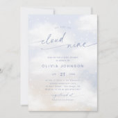 Invitation Nous sommes sur le nuage 9 Dreamy Clouds Baby show (Devant)