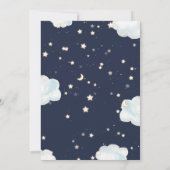 Invitation Nous Sommes Sur Le Thème Lune Baby shower Invitati (Dos)