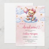 Invitation Nous sommes sur l'invitation du baby shower de neu (Devant / Derrière)