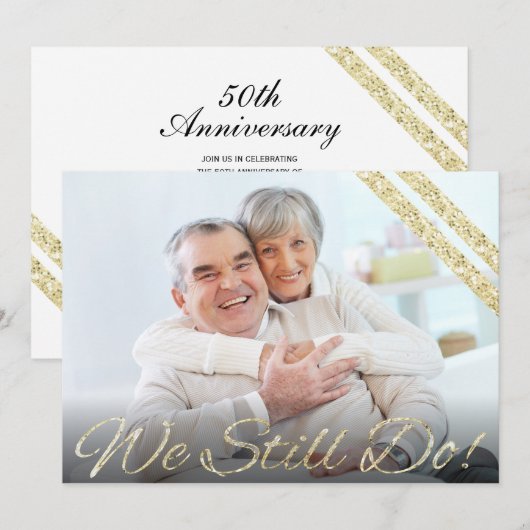 Invitation Nous sommes toujours là ! | 50e anniversaire de Mo (Devant / Derrière)