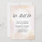 Invitation Nous sommes toujours là | Aquarelle moderne 25e an (Devant)