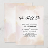 Invitation Nous sommes toujours là | Aquarelle moderne 25e an (Devant / Derrière)