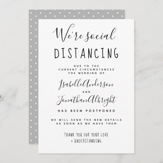 Invitation Nous sommes un Mariage à la dérive sociale (Devant / Derrière)