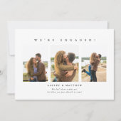 Invitation Nous sommes une annonce de fiançailles photo minim (Devant)