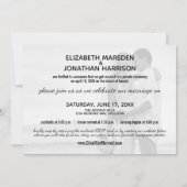 Invitation Nous Venons De Devenir M. Mme Photo Réception Mari (Dos)