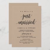 Invitation Nous Venons De Nous Marier, Mariage Elopement Part (Devant / Derrière)