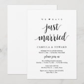 Invitation Nous venons de nous marier, Mariage Intime (Devant / Derrière)