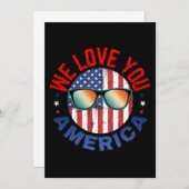 Invitation nous vous aimons amérique (Devant / Derrière)