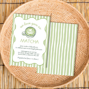 Invitation Nous Vous Aimons Tellement Matcha Green Tea Baby S