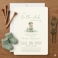 Nouveau au Club  Baby Shower de l'ours de golf ver