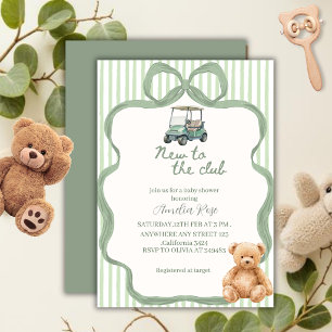 Invitation Nouveau au Club Prépa Noeud Baby Shower