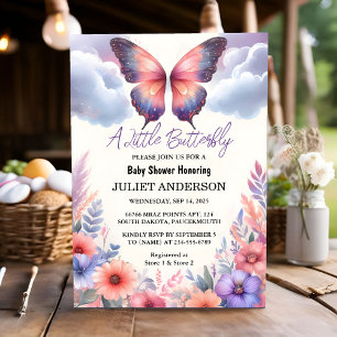 Invitation Nouveau Baby shower Bug Boho Soft Glow Live Butter