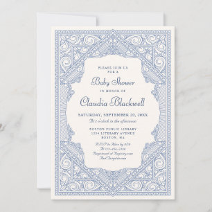 Invitation Nouveau Baby shower de livre pour garçons