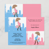 Invitation Nouveau bébé dans l'invitation de baby shower de (Devant / Derrière)