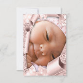 Invitation Nouveau bébé douche Rose rose 3D (Dos)