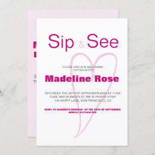 Invitation Nouveau bébé Sip et voir avec les statistiques