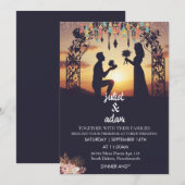 Invitation Nouveau boho rustique moderne élégant Twilight Mar (Devant / Derrière)