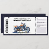 Invitation Nouveau bon cadeau de moto modifiable (Devant / Derrière)