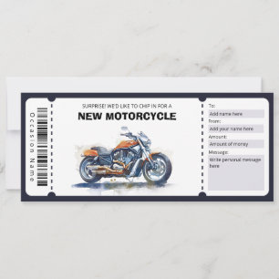 Invitation Nouveau bon cadeau de moto modifiable