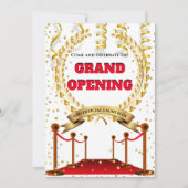 Invitation Nouveau business grand ouverture rouge tapis invit (Devant)