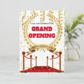 Invitation Nouveau business grand ouverture rouge tapis invit (Debout devant)