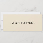 Invitation Nouveau certificat cadeau de caméra (Dos)