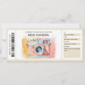 Invitation Nouveau certificat cadeau de caméra (Devant)