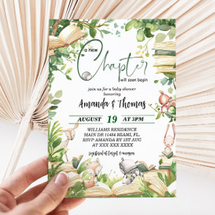 Invitation Nouveau Chapitre Baby Shower