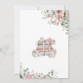 Invitation Nouveau chapitre Baby shower de boule rose (Dos)