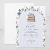 Invitation nouveau chapitre Baby shower garçon floral (Devant / Derrière)