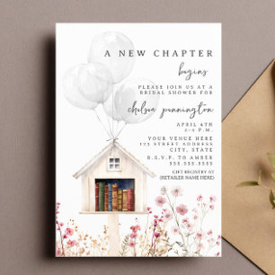 Invitation Nouveau Chapitre Bibliothèque Miniature Florale po