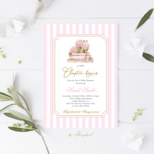Invitation Nouveau chapitre commence Baby shower fille