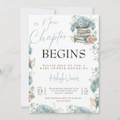 Invitation Nouveau chapitre commence Baby shower livre d'hist (Devant)