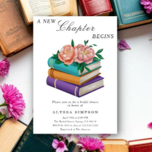 Invitation Nouveau chapitre commence Floral Fête de mariage