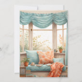 Invitation Nouveau chapitre Commence le Baby shower du livre  (Dos)