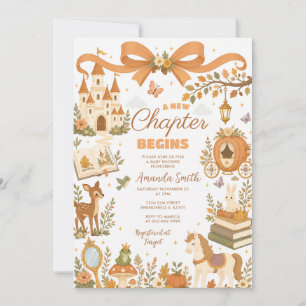 Invitation Nouveau Chapitre Commence Livre de Contes Fille Ba