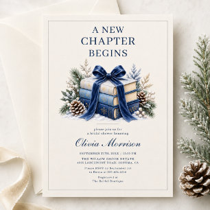 Invitation Nouveau Chapitre Commence Pluie de Mariée d'Hiver