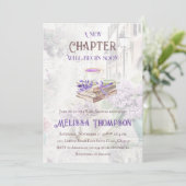 Invitation Nouveau chapitre Commencer le Baby shower de brunc (Debout devant)