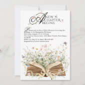 Invitation Nouveau chapitre Commencer le Baby shower Fleur sa (Devant)