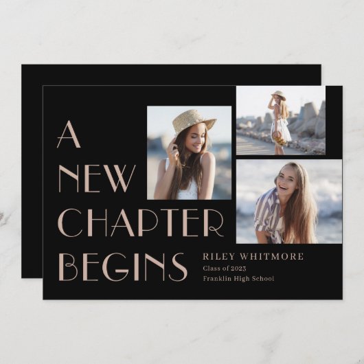 Invitation Nouveau chapitre Editable Color Graduation Invitat (Devant / Derrière)