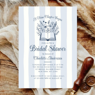 Invitation Nouveau Chapitre Fleurs sauvages Blue Enterrement