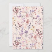 Invitation Nouveau chapitre nuptiale douche aquarelle, fleur  (Dos)