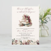 Invitation Nouveau chapitre Rustic Winter Storybook Fête des  (Debout devant)